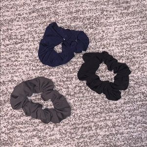 Three piece silk scrunchie set